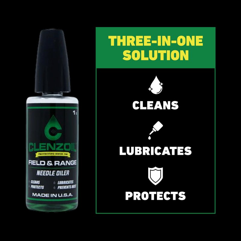 CLENZOIL Field & Range Pistol & Rifle Essentials Gun Cleaning Kit | CLP Spray & Oiler with Bore Cleaner | Clean, Lubricate & Protect | Nylon Brush, Bore Swabs & Microfiber (40 Caliber | 10mm)