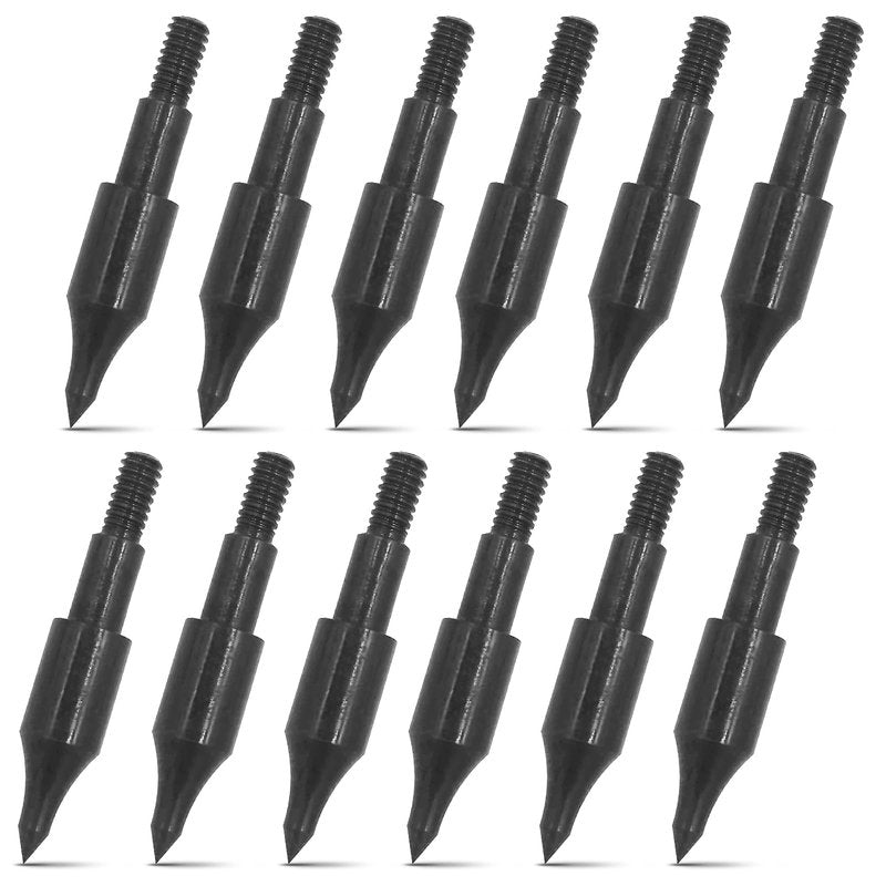 AREYCVK (12Pcs) Archery Points,100 Grains Archery Field Points,Archery Practice Hunting Arrow Tip for Recurve, Compound Bow Crossbow,Screw-in arrowheads