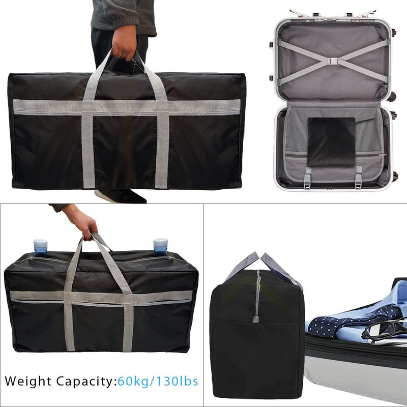 Extra Large Duffle Bag Lightweight, 96L Travel Duffel Bag Foldable for Men Women, Waterproof & Durable(BLACK)