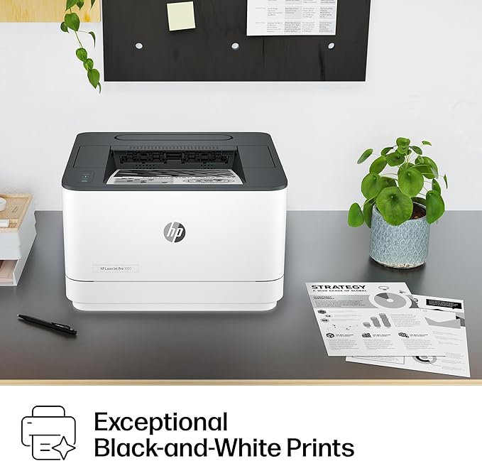 HP Laserjet Pro 3001dw Wireless Black & White Printer, Best-for-Office (3G65OF)