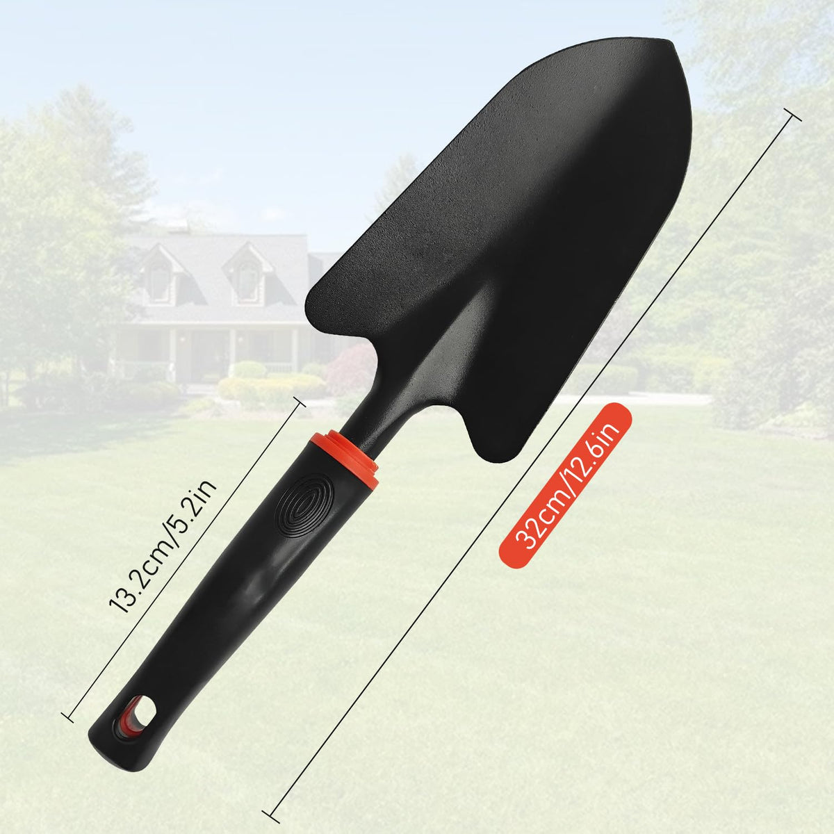 FR Ergonomic Garden Trowel – Heavy-Duty Stainless Steel Hand Shovel for Digging, Weeding & Transplanting (Comfort Grip)