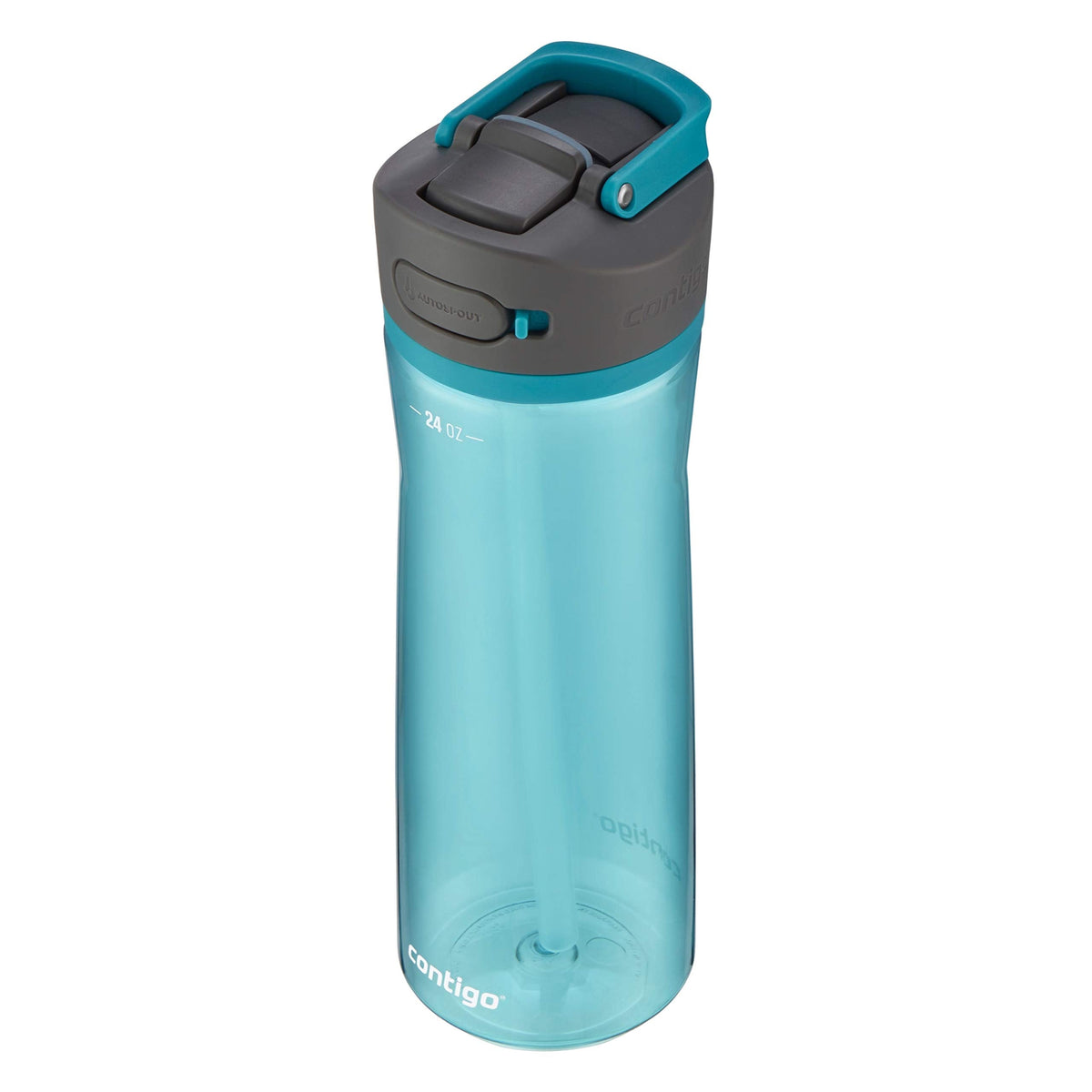 Contigo Ashland 2.0 Leak-Proof Water Bottle with Lid Lock and Angled Straw, Dishwasher Safe, Interchangeable Lid, 24oz, Juniper