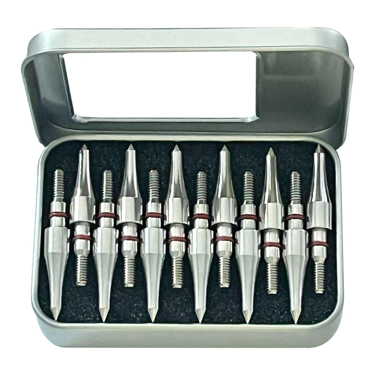 Field Points arrowheads 125 Grains Archery Field Points, 5/16" Stainless Steel Screw in Archery Field Tips and Broadheads (1 Dozen 12 PCS)