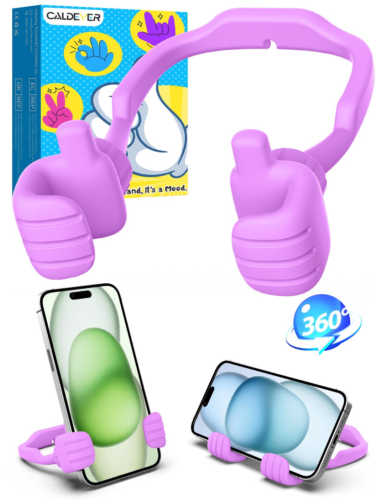 Stocking Stuffers for Teens Boys Girls Thumbs Up Lazy Phone Stand for Desk