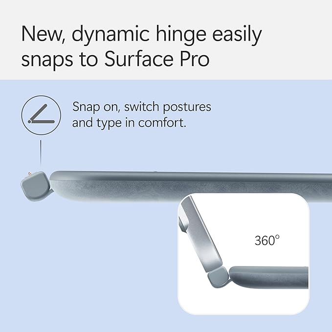 Microsoft Surface Pro Keyboard and Slim Pen 2 Bundle for Surface Pro 12" Device, Alcantara Material, Ocean
