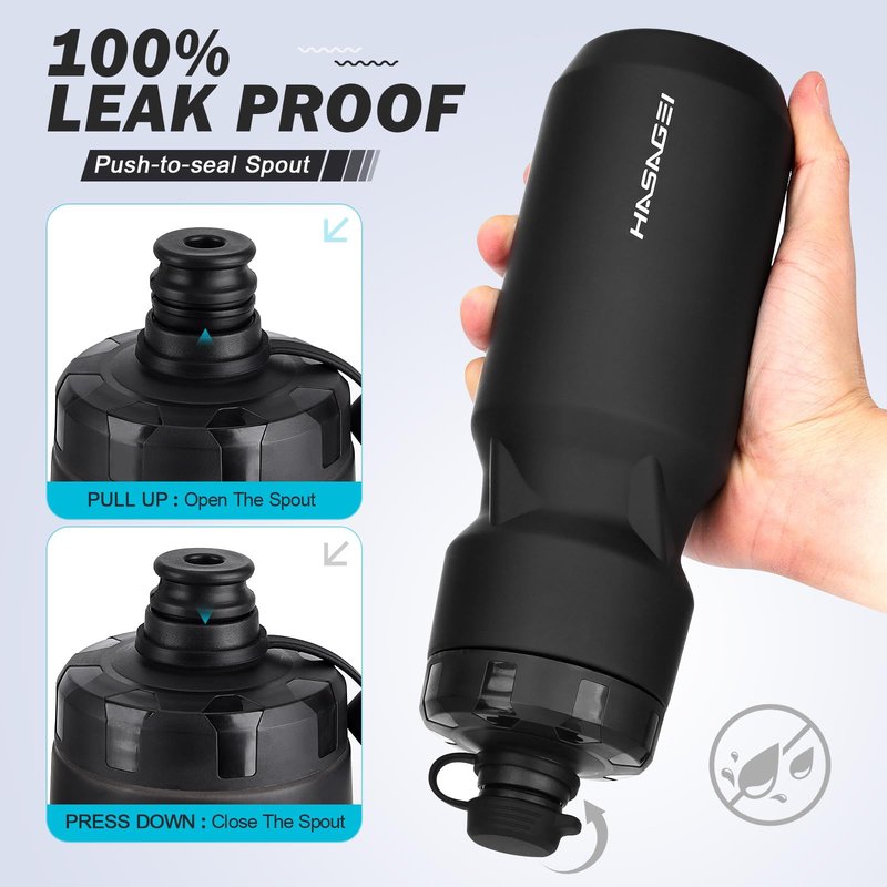 HASAGEI Bicycle Water Bottle Holder with 24 Oz Bottle, Durable Leak-Proof Non-Slip Design, Lightweight & Universal Fit for Mountain/Road Cycling Accessories