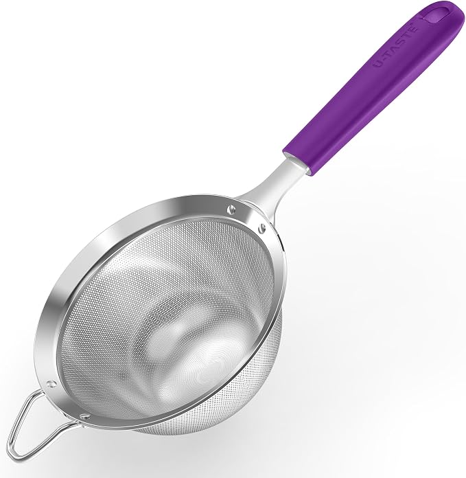 U-Taste Medium Fine Mesh Strainer: 18/8 Stainless Steel 4.73in 30 Mesh Kitchen