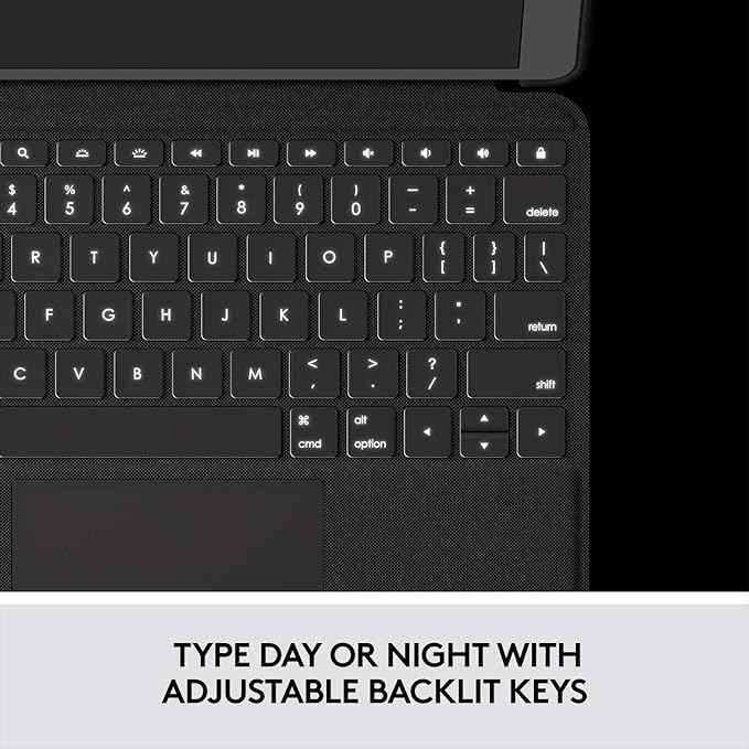Logitech Folio Touch iPad Keyboard Case with Trackpad and Smart Connector for iPad Air 11-inch (M2 & M3), iPad Air (4th & 5th gen) – Graphite