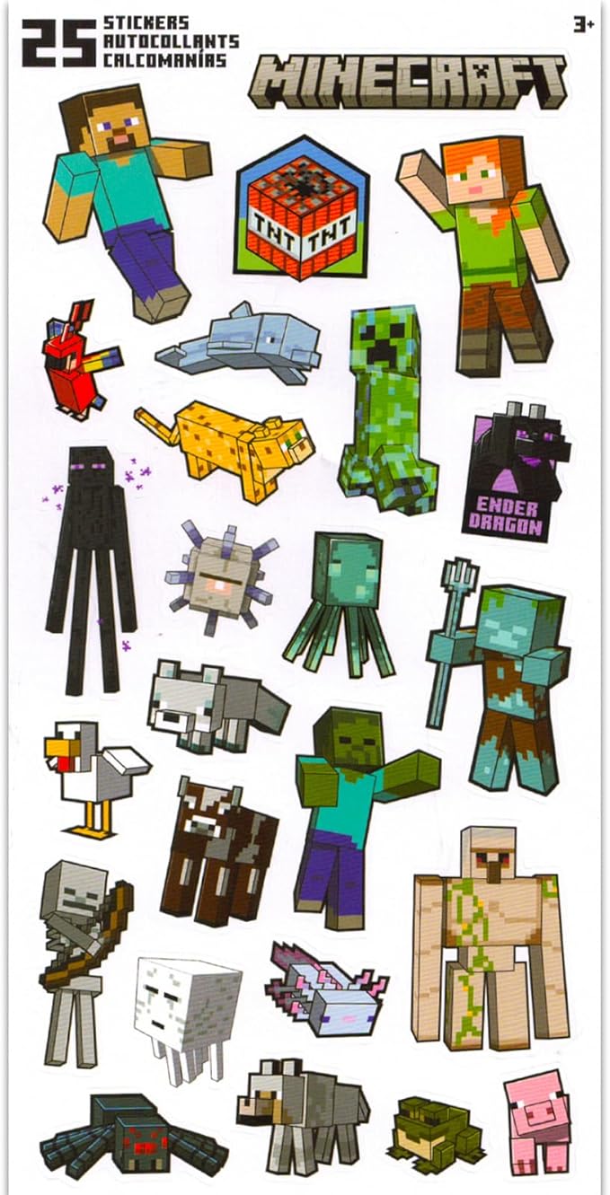 Minecraft School Supplies Set - Boys' Minecraft Pencil Case & Notebook Bundle with Stickers, Door Hanger & More