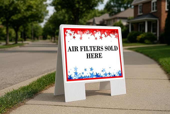 Air Filters Sold Here 4Th Of July American Flag Usa Patriotic Red Blue Stars