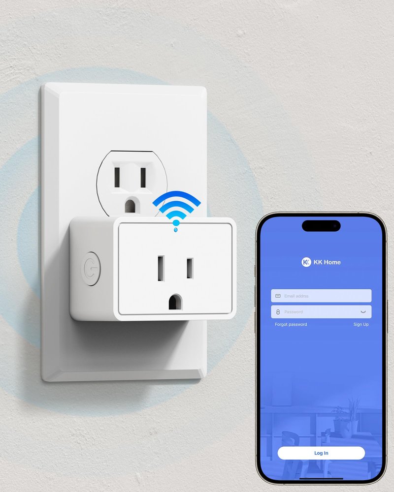 TEEHO G1 Gateway for Smart Door Lock with Smart Plug, WiFi Bridge for Remote Lock Control, App-Controlled Power Outlet, Smart Hub Compatible with KK Home APP and Alexa Voice Control