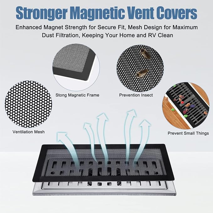 4x10 inch Air Vent Filters Screen mesh Cover, Wall & Ceiling Vents, Noise