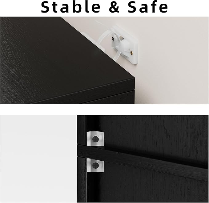 JAMFLY Narrow Tall Bookshelf 6 Shelf Bookcase Vertical Storage, Slim Profile Tall Narrow Storage Unit for Home Office, Living Room, Bedroom, Black, Set of 2