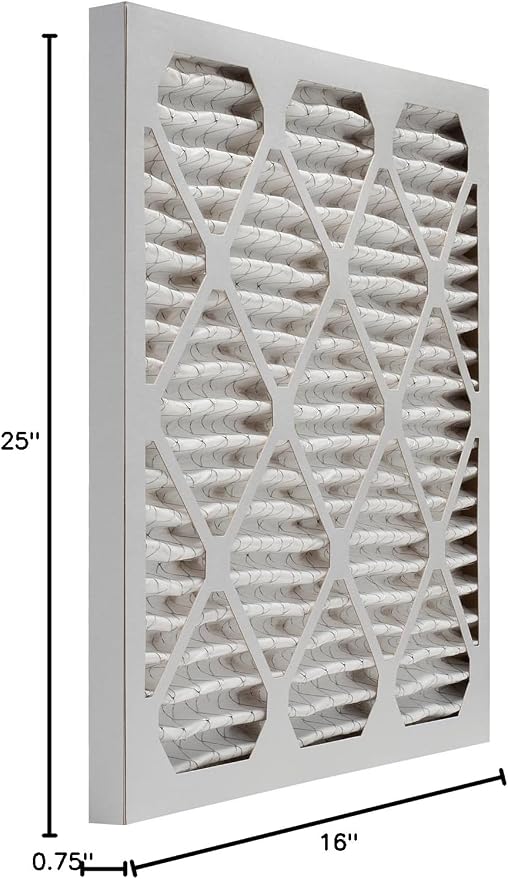 Aerostar 16x25x1 MERV 8 Air Filter, Pleated AC Furnace HVAC Filters,