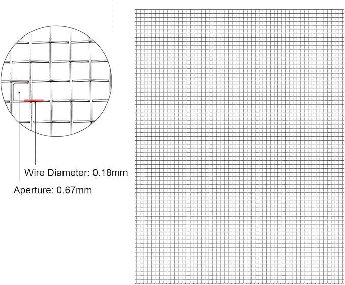 304 Stainless Steel Wire Mesh 30 Mesh Screen, Woven Metal Cloth Roll, Vent