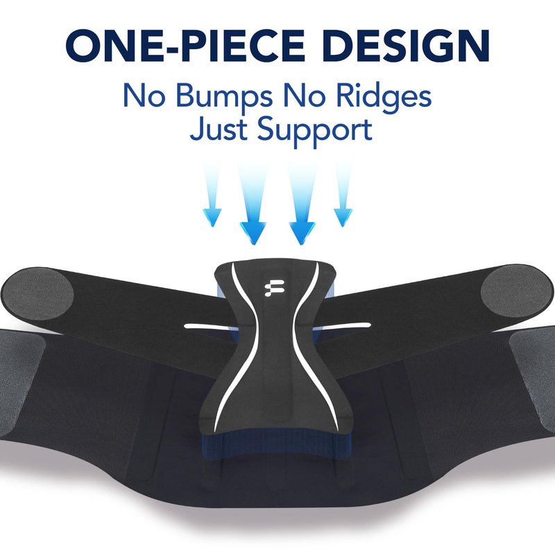 Fitomo 0.5mm Ultra Thin Back Brace for Women Men, Seamless Yoga Fabric for All Day Comfort, Wear under Clothes, Enhanced Lumbar Pad for Lower Back Pain Relief, Sciatica, Posture, Lifting, Black, Size L