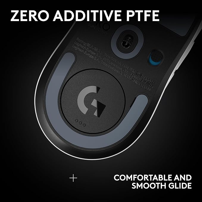 Logitech G PRO X Superlight 2 Wireless Gaming Mouse, 60g Pro-Grade with 5 Programmable Buttons, 44k DPI Sensor, 8kHz Report Rate, USB-C Charging for PC/Mac - White