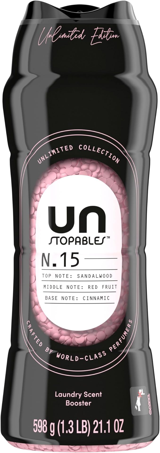 Downy Unstopables Unlimited Collection In-Wash Laundry Scent Booster Beads, No. 15, Fine Fragrance, Long-Lasting Fresh Scent Beads, 21.1 oz
