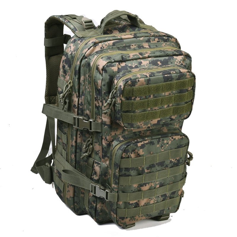 REEBOW GEAR Military Tactical Backpack Large Army 3 Day Assault Pack Molle Bag Backpacks (Woodland Camo)
