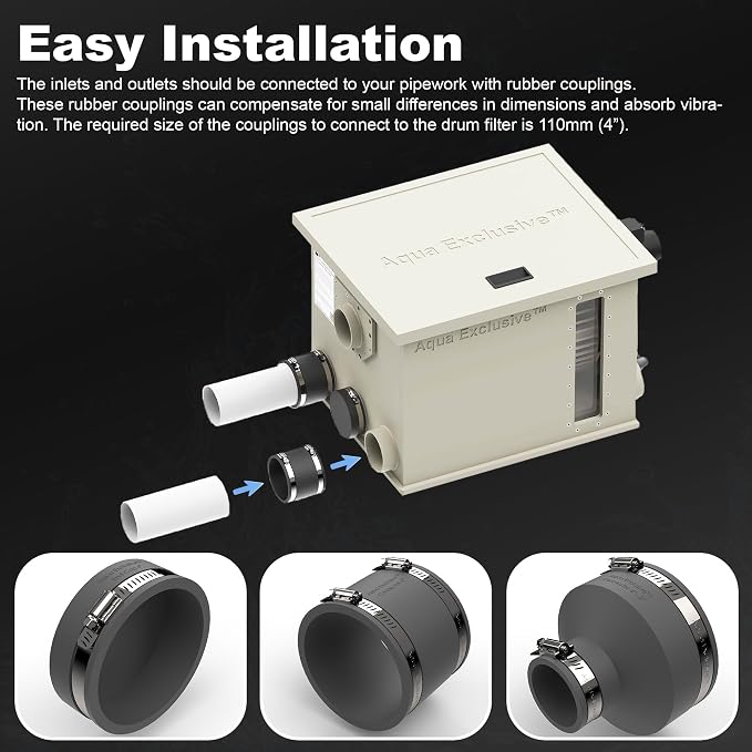 Rotary Drum Filter | RDF 8000GPH | Fully Automatic Water Filter System | Koi