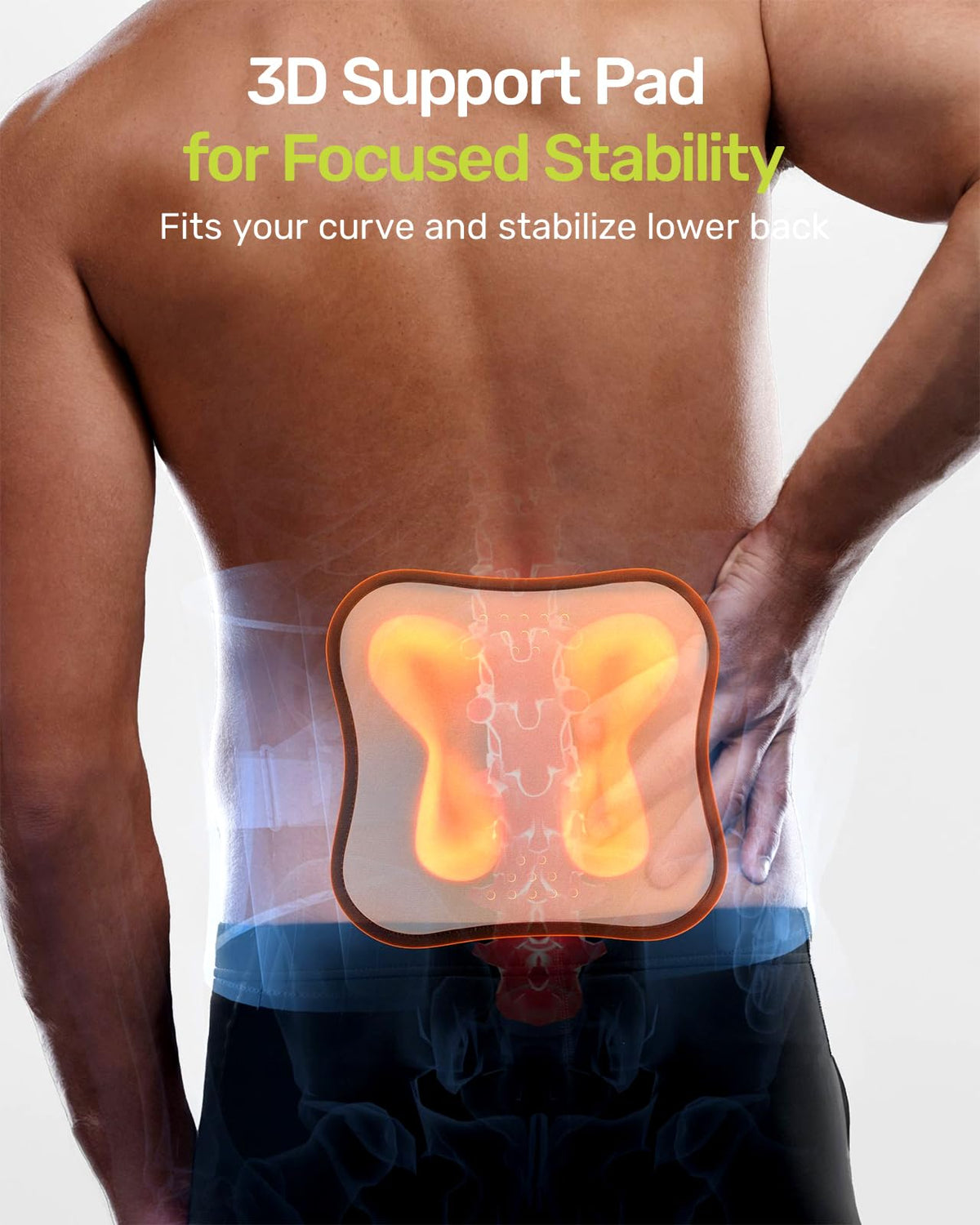 Rakiie Back Brace for Lower Back for Women Men, Elastic Back Support Belt with 8 Stays for Lifting at Work, Breathable Soft Lumbar Support, Blue M