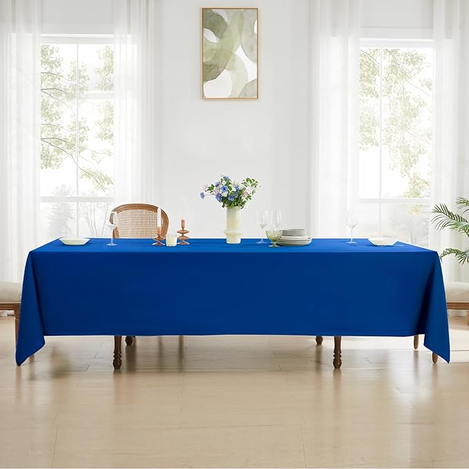 Rectangle Tablecloths 60x120 Inch 6 Pack Royal Blue Tablecloth for 6ft Washable Decorative Linen Polyester Table Cloths for 8ft Dining Table Banquets Buffet Parties and Wedding