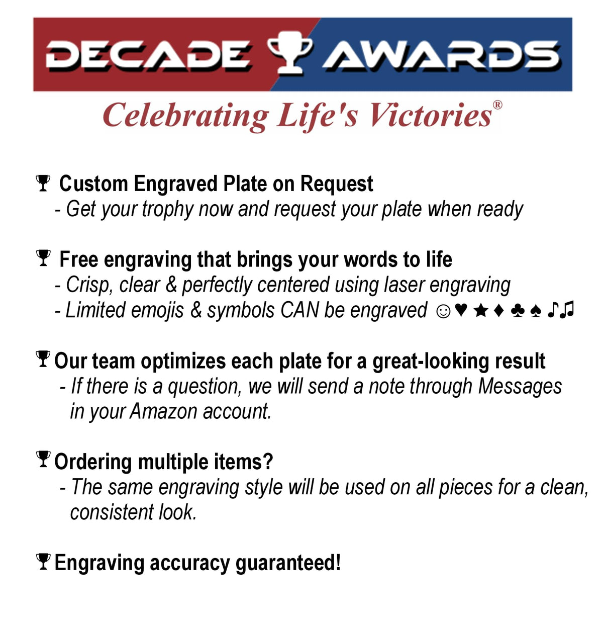 Decade Awards Silver Microphone Trophy - Celebrate Their Voice with This Mic Award for Announcer, DJ, Karaoke or Singing - Engraved Plate on Request (6 Inch Tall)