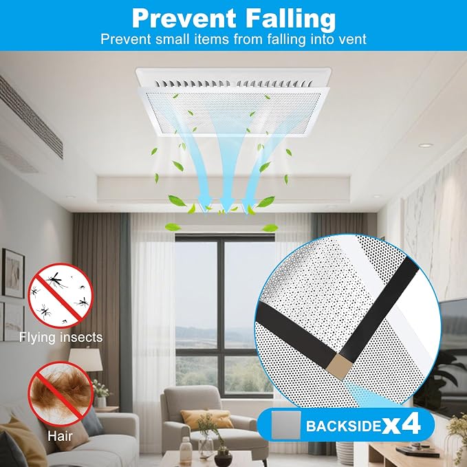 4-Pack 7"x11" White Powerful Magnetic Vent Covers