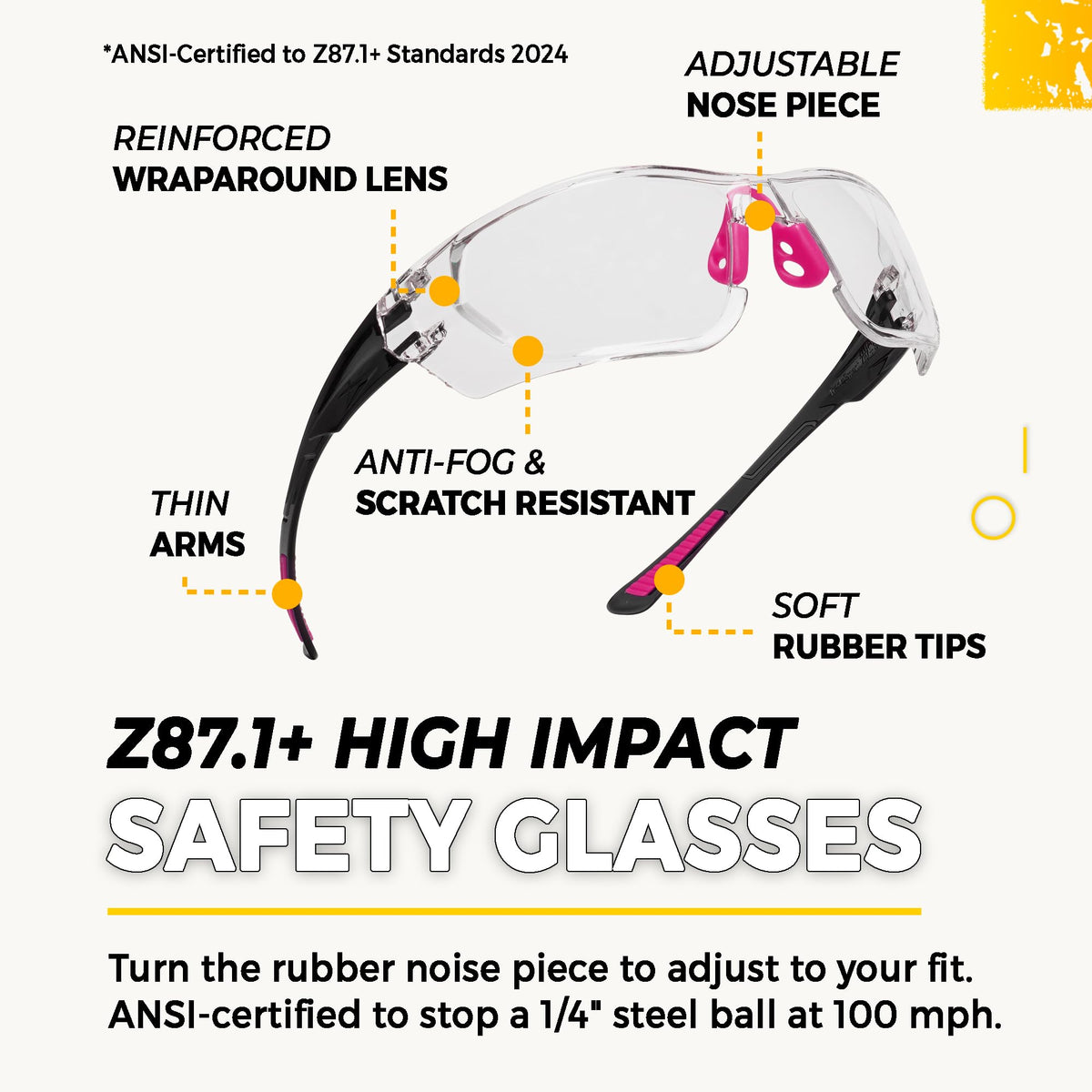 TradeSmart High-Performance Earmuffs for Shooting Range & Shooting Eye Protection Glasses + Firearm Confidence Course Included