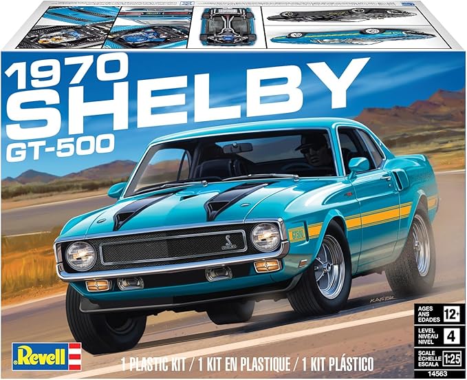 Revell 14563 1970 Shelby GT-500 1:25 Scale 112-Piece Skill Level 4 Model Building Kit