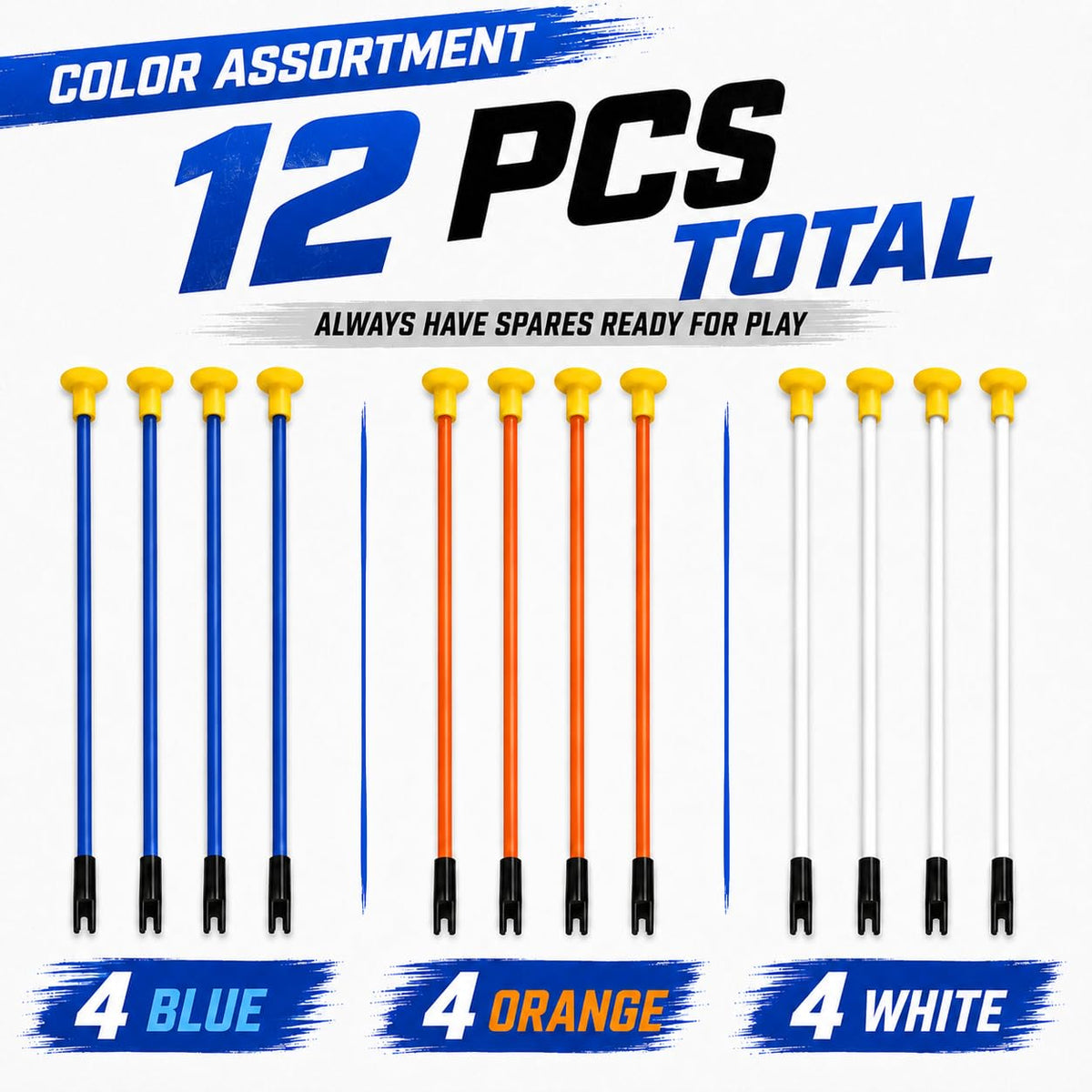 Liberty Imports 12 Pack Replacement Arrows for Kids Archery Set - 16" Long Extra Arrows, Compatible with Most Brand Archery Sets