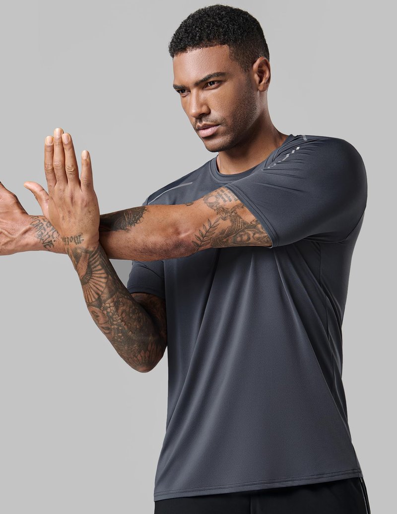 5 Pack Men’s Active Quick Dry Crew Neck T Shirts | Athletic Running Gym Workout Short Sleeve Tee Tops Bulk (Set 17, 3X-Large)