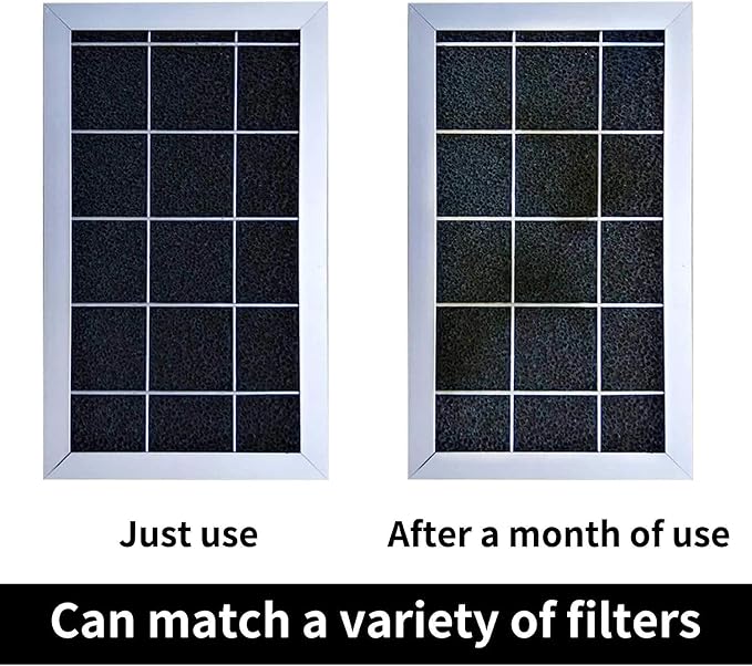 Cut-to-Fit Activated Carbon Filter Sheet Charcoal Air Vent Filters Pad Black