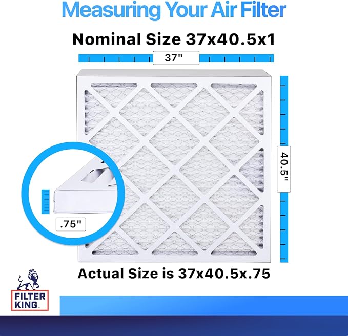 Filter King 37x40.5x1 Air Filter | 4-PACK | MERV 8 HVAC Pleated A/C Furnace