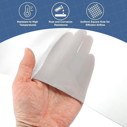 uxcell 400 Mesh 79" x 10" Woven Wire Mesh, 316 Stainless Steel Air Vent Filter
