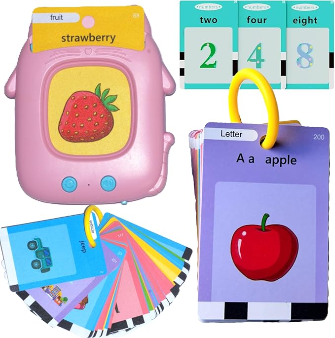 Preschool Toys, Montessori Toys for 1+ Year Old, Talking Flash Cards with 274 Sight Words (Double-Sided PVC Alphabet Flash Cards & More), Pocket Speech, See and Say, Autistic Kids Must Haves
