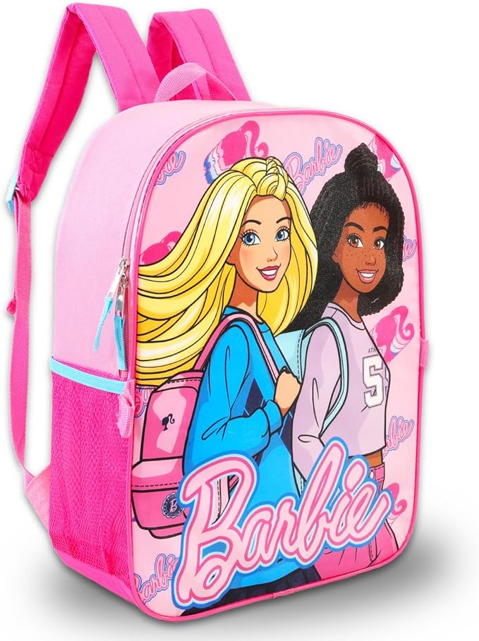 Barbie Backpack with Lunch Box Set - Bundle with 16" School Bag, Lunch Bag, Water Bottle, Stickers, More | Barbie Backpack and Lunchbox for Girls, Kids