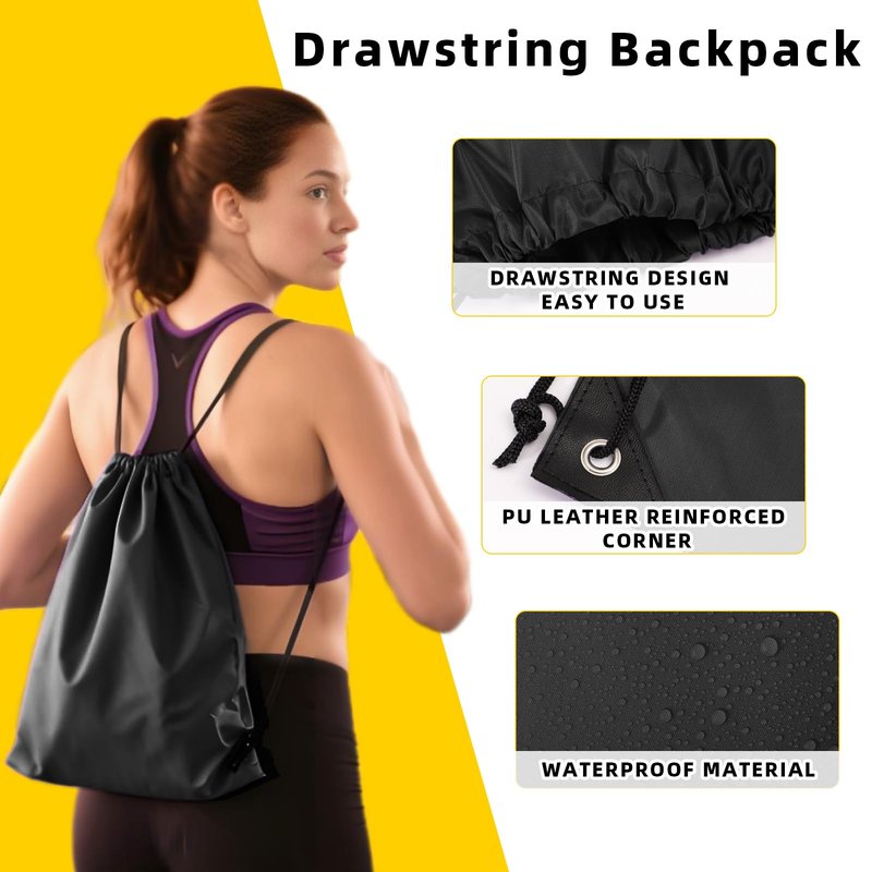 WSBArt Drawstring Backpack 6 Pcs Drawstring String Bags Draws Tring Backpack Waterproof Sports 6 Colors for Men Women