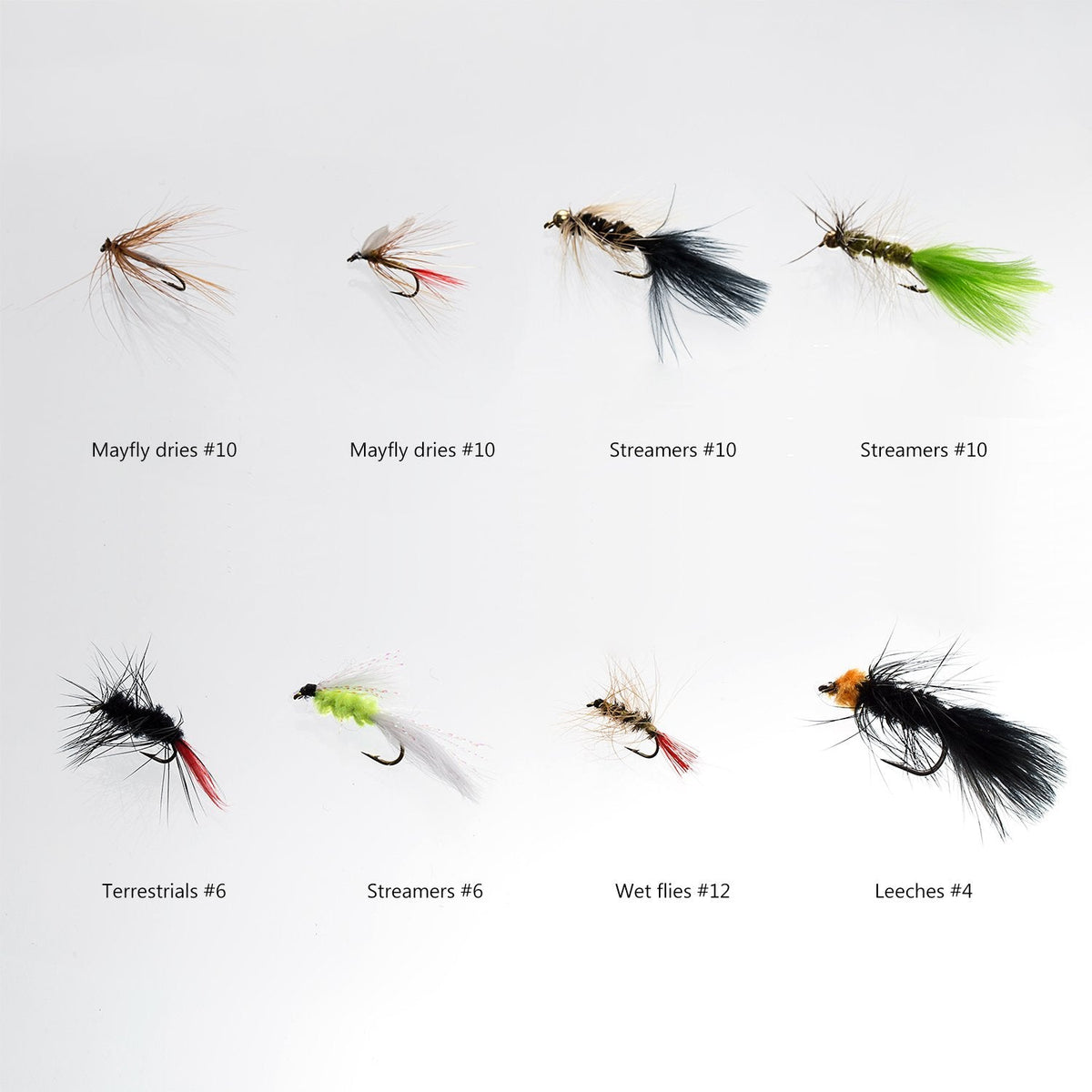 BASSDASH Fly Fishing Assorted Flies Kit, Pack of 64 pcs Including Dry and Wet Flies, Nymphs, Streamers, Terrestrials, Leeches and More, with Magnetic Fly Box