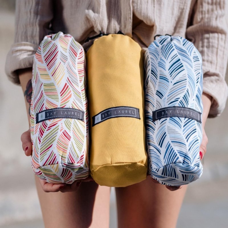 BAY LAUREL 4-Pack Oversized Turkish Beach Towels – Quick Dry, Sand Free Towels with Travel Bags, 39"x71", Lightweight (Pack of 4 - Aqua with Blue Floral Bag)