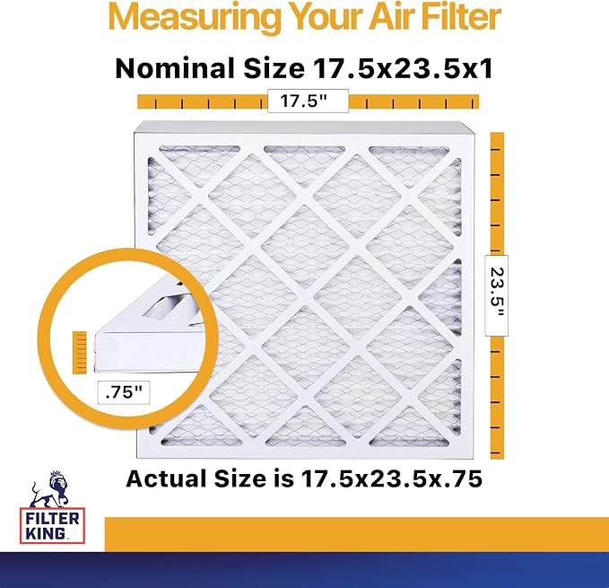 Filter King 17.5x23.5x1 Air Filter | 4-PACK | MERV 13 HVAC Pleated A/C Furnace