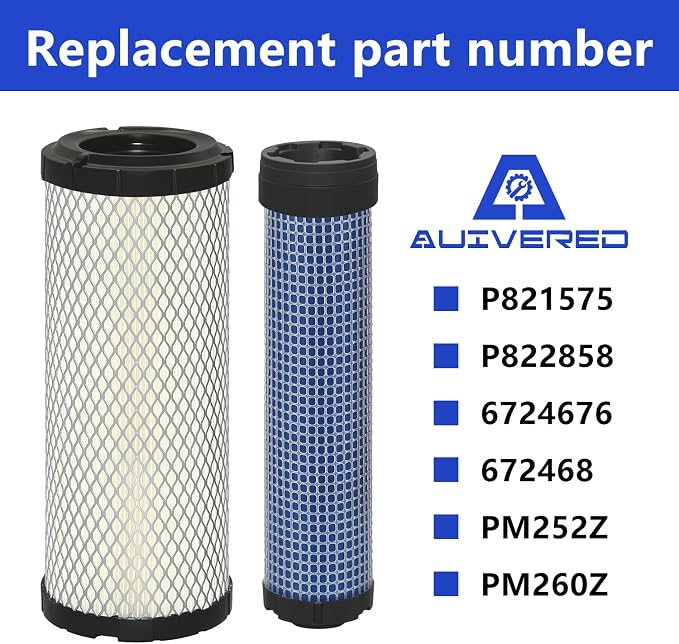 2 PCS P821575 & P822858 Outer Inner Air Filter Set