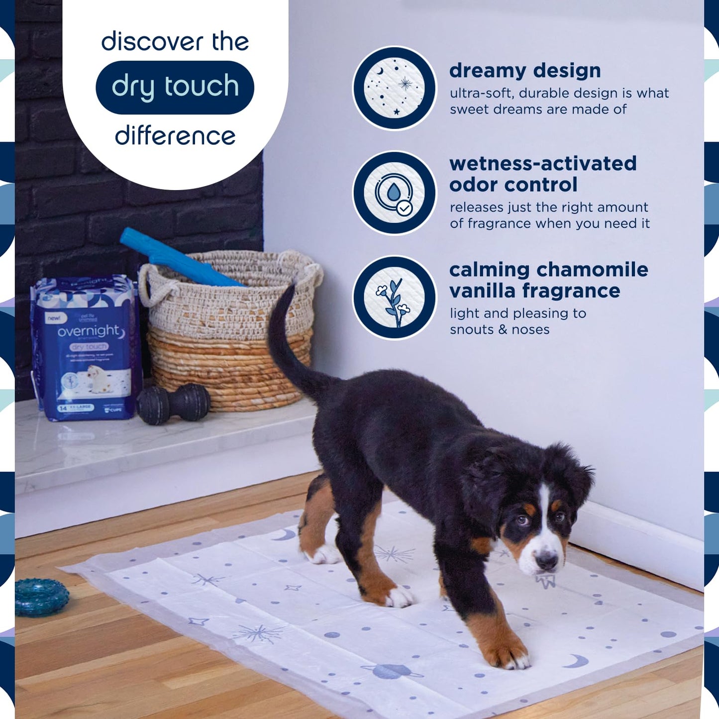 Pet Life Unlimited Overnight Extra Extra Large Puppy Pads, Pee Pads for Dogs, Dog Training Pads - Odor Controlling Dog Pee Pads with Wetness-Activated Fragrance - USA Made - 30" x 36" - 28ct (XXL)