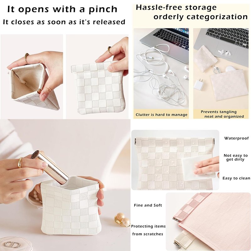 Vpoofree Woven Clutch Purses for Woman,Summer Beach Purse for Vacation, Woven Striped Dumpling Bag,Crochet Evening Handbag (Red-brown Stripe Woven Clutch Purses)
