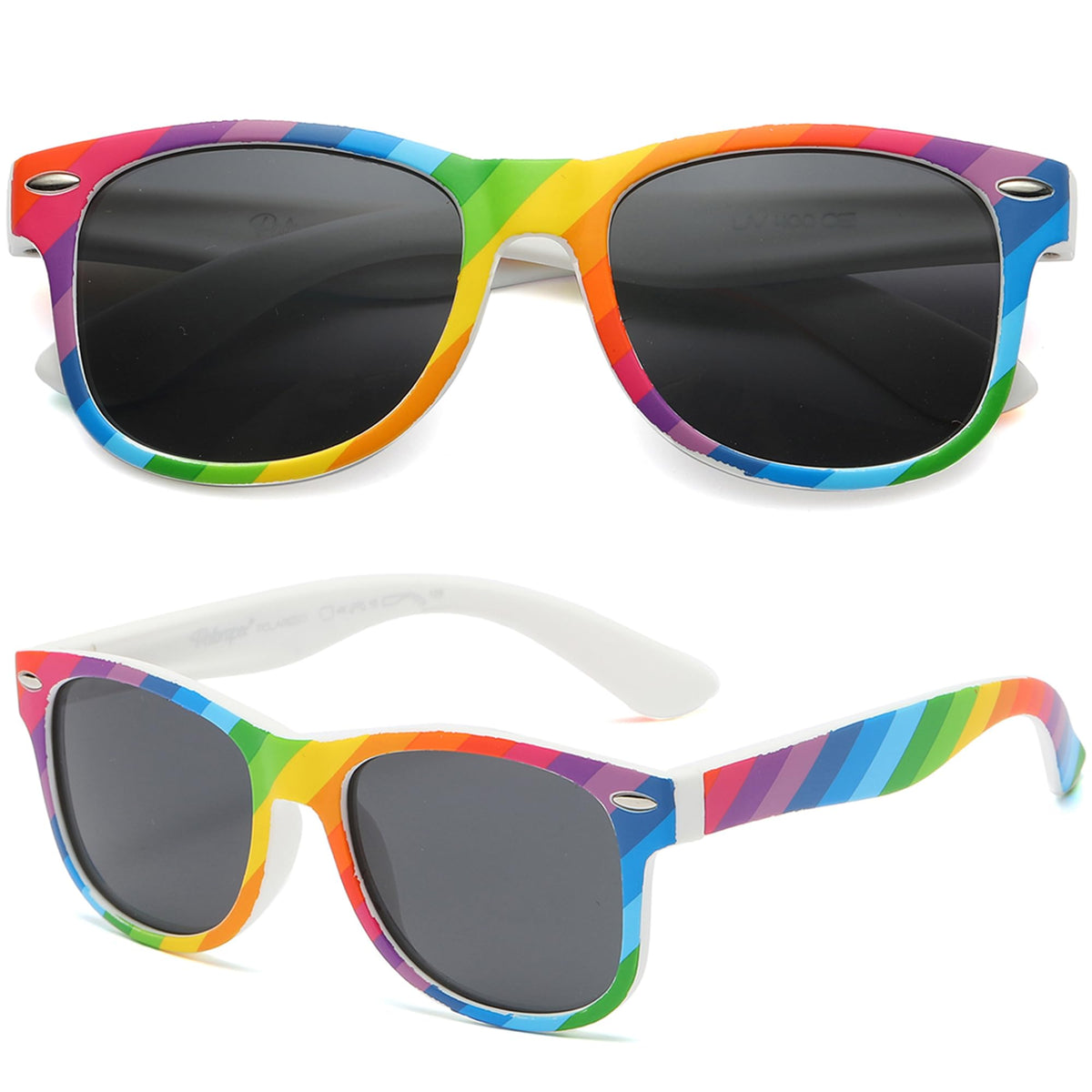 PolarSpex Toddler Polarized Sunglasses for Boys & Girls Ages 2-8 Rainbow