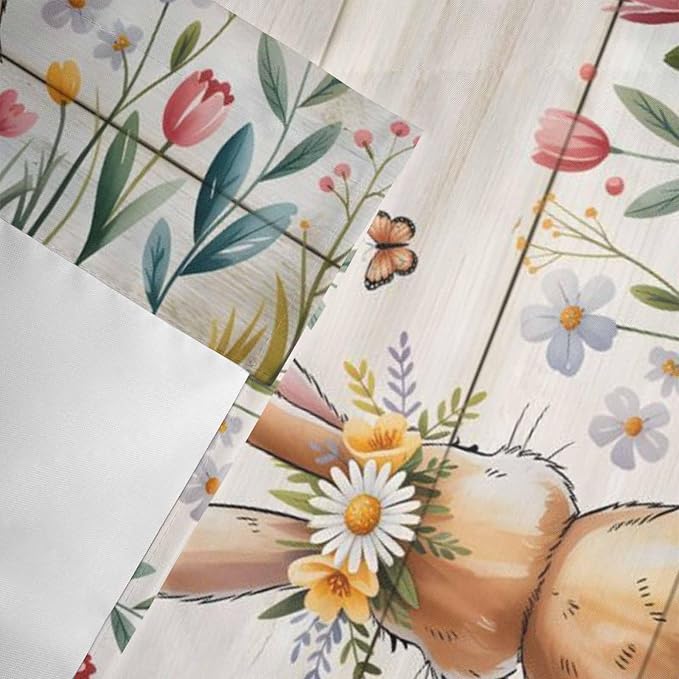 Easter Curtain Valances for Windows, Kitchen Valance Window Treatment, Spring