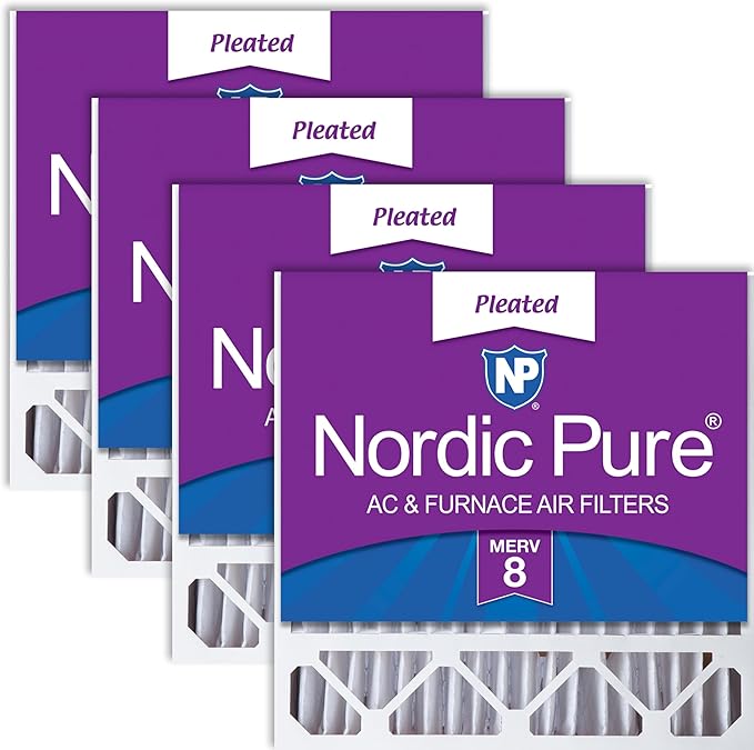 Nordic Pure 20x20x5 Honeywell/Lennox Replacement MERV 8 Air Filters 4 Pack