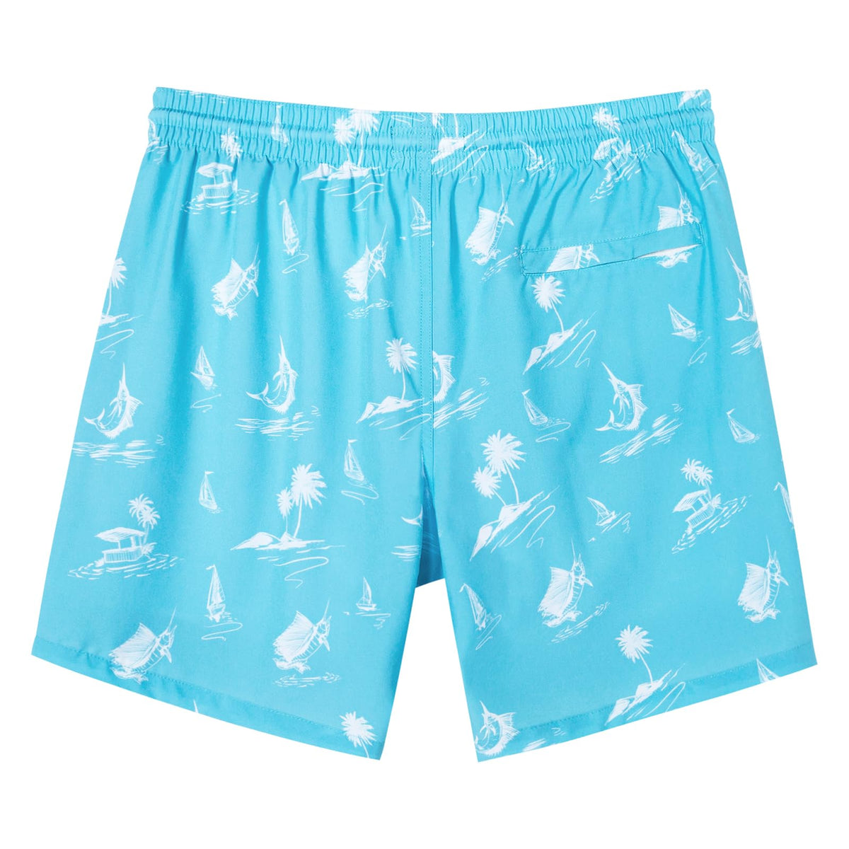 SURF CUZ Mens Swim Trunks with Compression Liner Quick Dry Swim Shorts 7" Swimming Trunks Stretch Bathing Suit 7 Inch,Marlin Leap,XXL