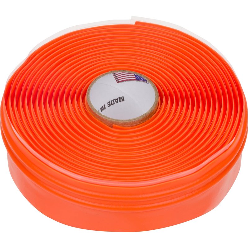 Tommy Tape Silicone Rubber Grip Wrap for Tool Handles, Fitness and Sporting Equipment - Orange 1.7mm x 120in