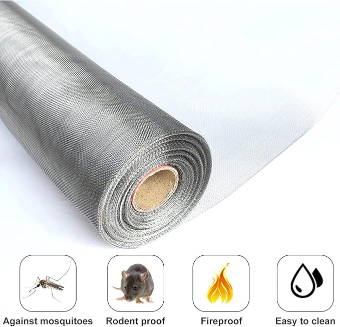 304 Stainless Steel Woven Filter Mesh Sheet 100 Mesh, Fine Metal Screen Fabric